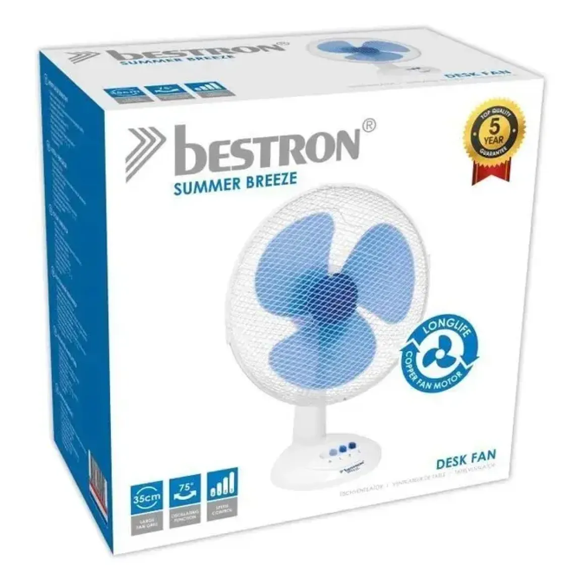 VENTILATEUR A POSER PIVOTANT BLANC D.35CM