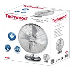 VENTILATEUR DE TABLE CHROME 3 VITESSES 45W