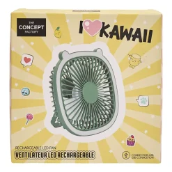VENTILATEUR LED RECHARGEABLE USB 2 EN 1 KAWAII