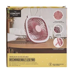 VENTILATEUR LED RECHARGEABLE USB 2 EN 1 KAWAII