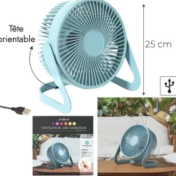 VENTILATEUR USB SILENCIEUX H25CM