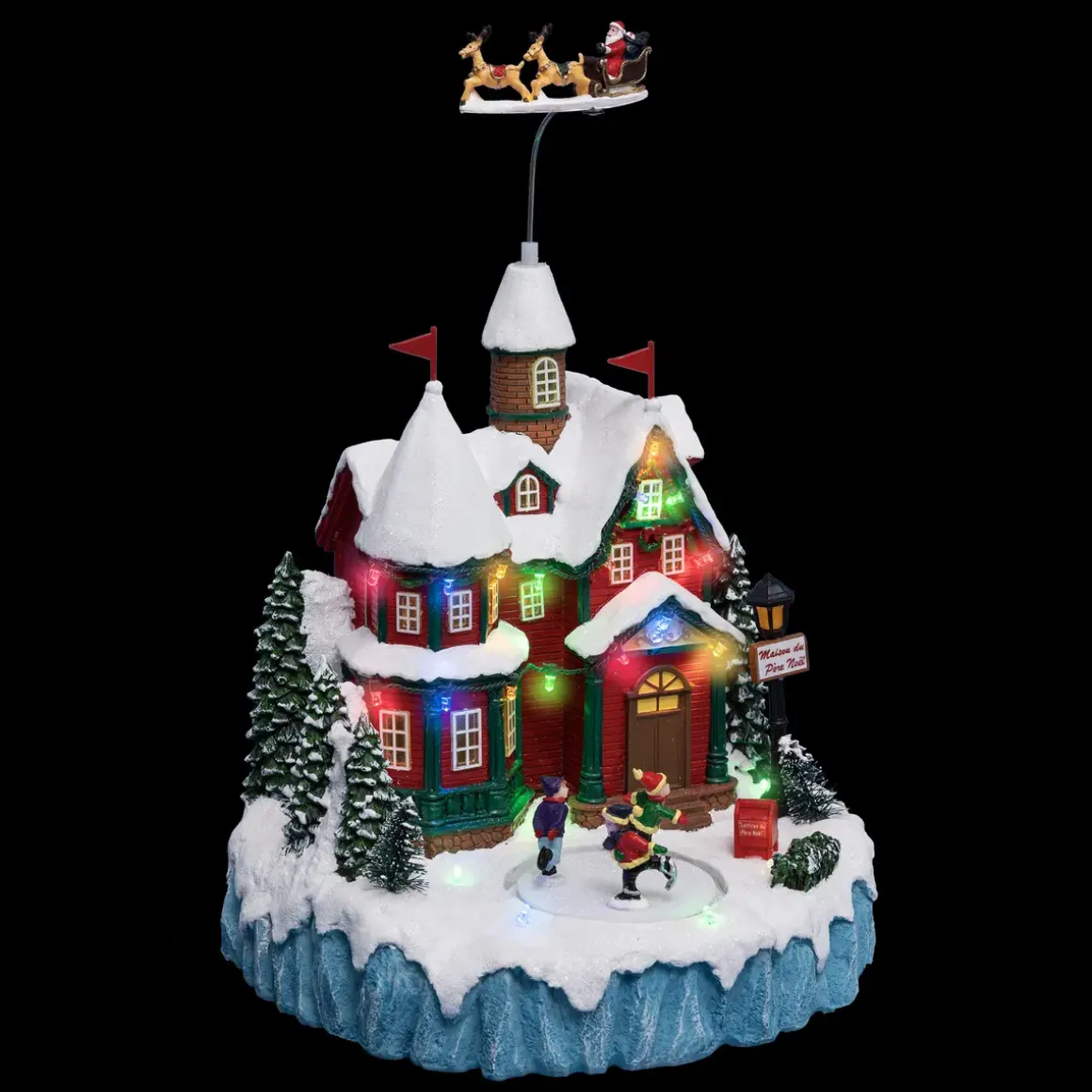 VILLAGE DE NOEL MAISON PERE NOEL 22 LEDS