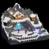 VILLAGE LUMINEUX ETANG GELE MUSICAL A MOUVEMENT 13 LEDS